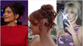 Easiest Updo Ever. The Kim & Kylie Look. Also, Side Bangs Are Back  Full Tutorial For Beginners!