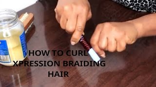 How To How To Curl Xpression Braiding Hair