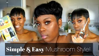 Easy Mushroom Cut Style!| Short Hair Tutorial!