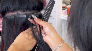 How To Install Tape In Hair Extensions |  #Tapeinhairextensions #Hairextensions  #Installation