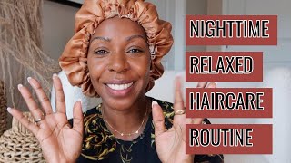Relaxed Hair How-To: My Nighttime Haircare Routine