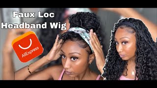 Bomb Cheap Faux Loc Headband Wig-Aliexpress