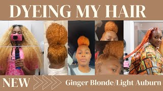 I Dyed My Natural Hair | Blonde To A Mix Of Ginger/Blonde & Light Auburn