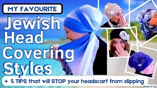 My Favourite Head Covering Styles As A Jewish Woman | Best Hair Covering Tips To Stop The Slipping!
