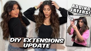 Diy Tape In Extensions Update! Answering Your Questions! + How I Trim Layers & What Products I Use!