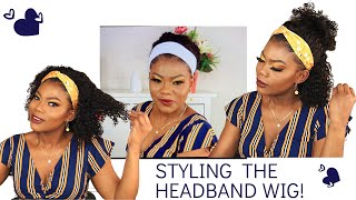 How To Style Headband Wig, Beginners Friendly Wig | Throw On & Go! Human Hair Headband Wig