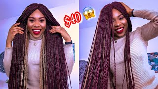 Long Braided Wig For $40 | Affordable Braided Wig | Samsbeauty