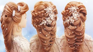 Bridal Hairstyles For Long Hair | Puff Hair Style Girl For Wedding Hairdos | Wedding Hairstyle
