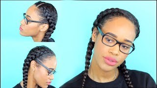 How To: Two Dutch Braids On Natural Hair | Step By Step