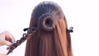 2 Pretty Open Hairstyle For Lehenga | Wedding Hairstyle | Front Waterfall Hairstyle | New Hairstyle