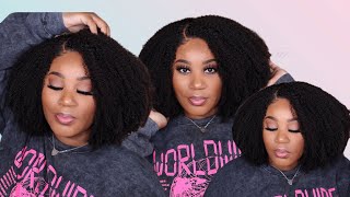 Very Realistic Natural Style| Afro Kinky Curly Closure Wig | Hergivenhair