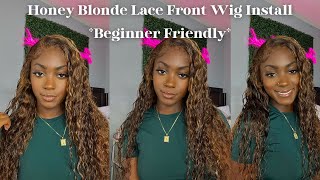 Quick + Easy Honey Blonde Lace Front Wig Install  | Ft. Hurela Hair