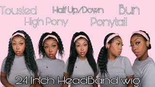 Must Have | 24 Inch Versatile Headband Wig | Deep Wave | $20 Amazon Hair | Ft. Mebeli Hair