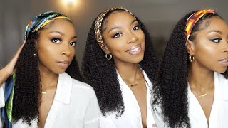 Realistic Naturally Curly Headband Wig (3B-3C) Super Easy + Beginner Friendly | Her Given Hair