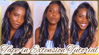 Diy Tape In Extensions Tutorial On Natural Hair - Amazing Beauty Hair | Simply Subrena