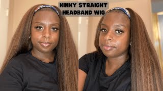 Kinky Straight Headband Wig | Saruneoya Wig | Natural Hairstyle | Affordable Hairstyle | Amazon Wig