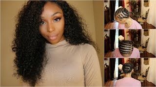 Indian Curly Sew In W/ A Closure (No Glue/Tape, No Leave Out, Sparse Edges) Ft. Unice