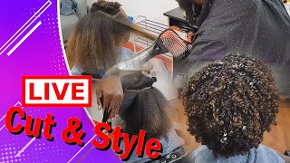 Watch & Learn Live | Enhancing Her Wash N Go With A Haircut For Shape (Shampoo, Cut & Style)