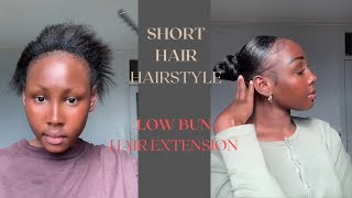 How To Get Low Bun With Kinky Straight Hair! Hair Tutorial With Bundles, #Elfinhair