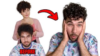 Styling My Boyfriend'S Short Curly Hair (Updated Routine)