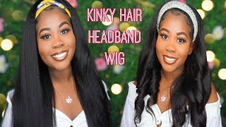 The Most Natural Looking Headband Wig | Kinky Human Hair Wig Ft. Luvme Hair Headband Wig + Styling!