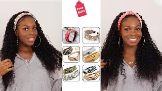 Full Details Headband Wig Review! She Glueless Install Our Deep Wave Wig @Ula Hair