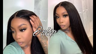 Full And Bomb | Most Realistic Kinky Straight Wig Install For Beginners! | Ft. Julia Hair