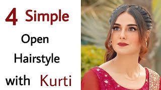 4 Simple & Easy Hairstyle With Kurti - Latest Easy Hairstyle | Hairstyle For Girls|Wedding Hairstyle