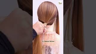 Stylish Best Ponytail Simple & Cute Hairstyle In 1 Min #Hairstyle #Shorthair #Shorts