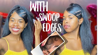 Bomb Half Up Half Down Hairstyle Tutorial With Swoop