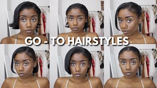 How To: Easy Hairstyles For Straightened Natural Hair Short Bob