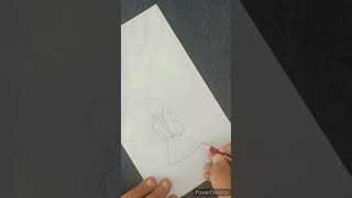 How To Draw Back Side Braid Hair Step By Step// Backside Girl Drawing #Shorts