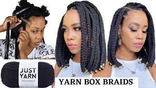 How To: Diy Yarn Box Braids Rubber Band Method/ Beginner Friendly /Ptotectivestyle /Tupo1