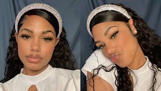 How Using Natural Hair To Get Swoop Bangs Style With Headband Wig #Elfinhair Review