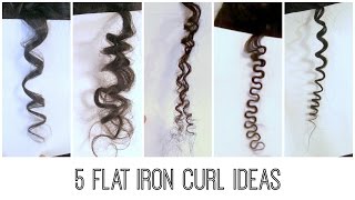 5 Easy Flat Iron Curls : Traditional, Bantu Knots, Kinky, S-Curl/Wavy, Spiral