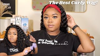The Best Curly Headband Wig You Need | Luvme Hair Deepwave Headband Wig Review | Allthingsdejanicole