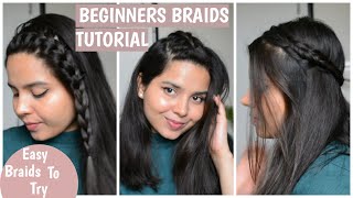 3 Braided Hairstyle For Beginners | Easy Braids Hair Tutorial
