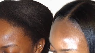 How To Blend 4C Hair  With Weave/Best Edge Control Ive Used So Far