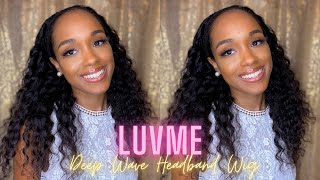 Quick & Easy Headband Wig Install | Luvme Deep Wave Human Hair Headband Wig 18 Inches #Luvme