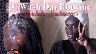 Wash Day Routine 4C Natural Hair (Start To Finish) Wash & Style+Microlinks Maintenance |Chillzstylez