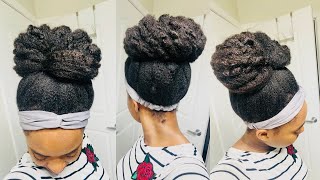 Elegant Bun Hairstyle For Natural Hair