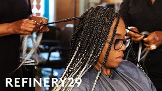 I Got Grey Ombre Box Braids For The First Time | Hair Me Out | Refinery29
