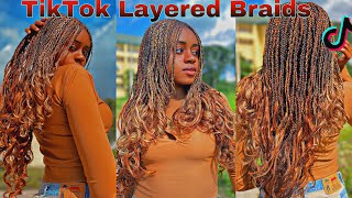 So I Tried This Trending Tiktok Layered Curly Ends Braids...