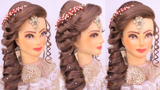 Engagement Look For Bride L Bridal Hairstyle L Wedding Hairstyles For Girls L Kashees Hairstyle