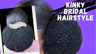How To: Simple Wedding Hairstyle | Black Bridal Hairstyle Tutorial #4Chair Clientwork1