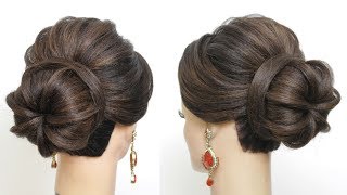New And Latest Hairstyle 2019 For Girls With Bun. Bridal Hair Updo