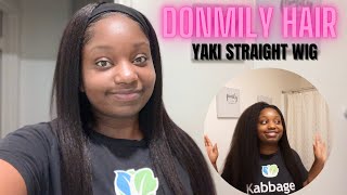 Donmily Yaki Straight Headband Wig Review! Affordable!