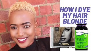 Short Hair Transformation : How I Dye My Hair Blonde At Home | South African Youtuber