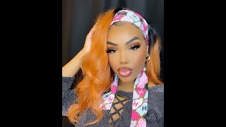 Quickest & Easiest Protective Style Ever | Ombre Ginger Brown Headband Wig | Luvmehair Review