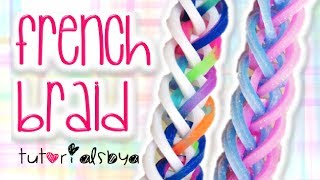 New French Braid Rainbow Loom Monster Tail Bracelet Tutorial | How To